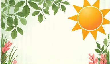Graphic representing seasonal savings with leaves or flowers
